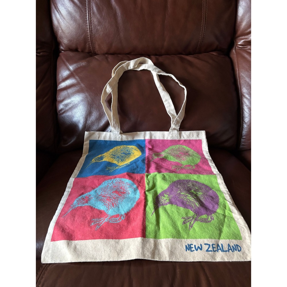 New Zealand Kiwi‎ Bird Pop Art Canvas Tote Bag Reusable Shopper Travel